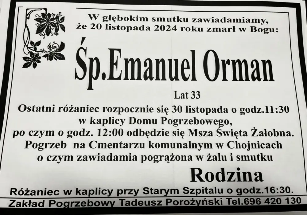 Jak sprawdzić datę pogrzebu w Chojnicach i uniknąć niepewności