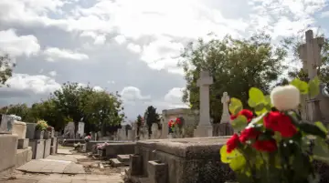 Kwiaty na grobie. Kto jest właścicielem pomnika na cmentarzu? Rodzina, która o nim pamięta.